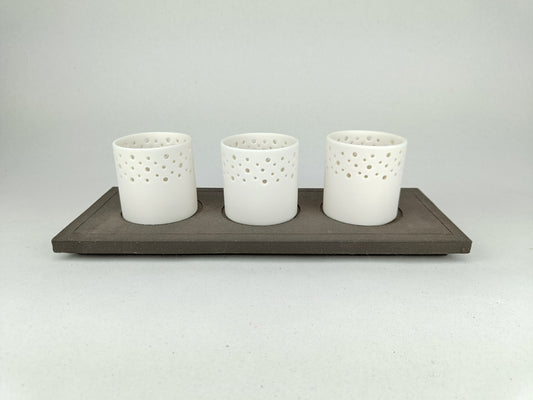 Three Tea Light Candles Holder